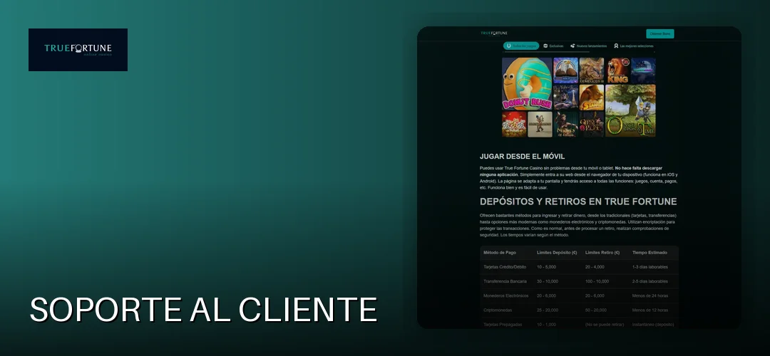 Soporte al cliente